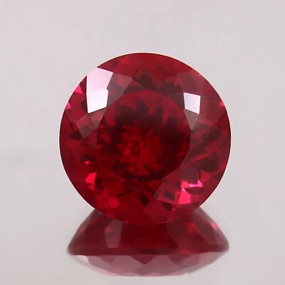 AAA Extreme Natural Mozambique Blood Red Ruby Loose Round Gemstone Cut 10x10 MM - Image 1 of 4