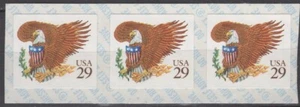 SC# 2595v - 1992-93 29¢ - Eagle & Shield (Brown) Coil Strip of 3 - Picture 1 of 1