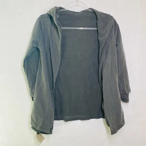 ZARA Size 8 Boys Open Front Reversible Hoodie Mesh Gray Green - Picture 1 of 8