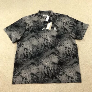 Tommy Bahama Chicago White Sox Mens 2XL Button Down Shirt Floral Black - Picture 1 of 7