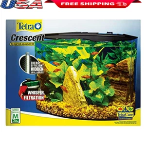 Aquarium Kit Fish Tank W/ Filter & Lights Household Office Durable Acrylic New - Picture 1 of 4