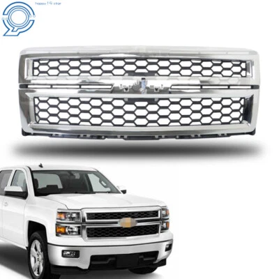 GM1200696 Front Bumper Honeycomb Grille For Chevrolet Silverado 1500 2014-2015 Foto 1 de 4