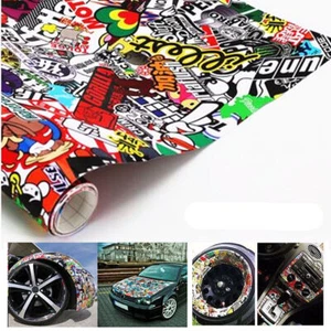 20" x60" Wrap Sheet Decal Cartoon Panda Graffiti Vinyl Self-adhesive Stickerbomb - Picture 1 of 12