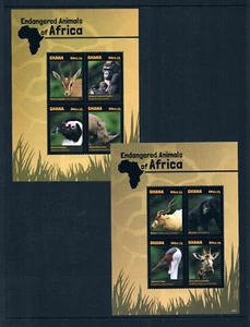 1/3 off $14.50 Scott Value - 2014 GHANA 2 s/s Endangered Species MNH NH UMM - Picture 1 of 4