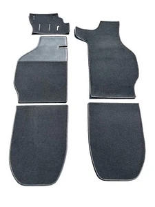 Porsche 911 74-85 Targa Cab Black Plush Front Rear Floor Mats & Pedal Piece Set - Bild 1 von 3