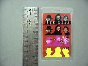 Bee Gees Backstage Pass Laminado Auténtico Alta Civilización 91 ¡VIP! - Imagen 1 de 1