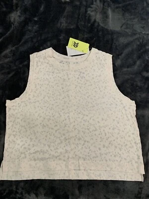 Camiseta sin mangas recortada All In Motion Cream Active para mujer LG NUEVA CON ETIQUETAS Foto 1 de 4