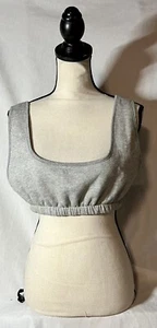 Pretty Little Thing NWT Gray Sports Bra Size 12 Classic Basic Casual Workout - Picture 1 of 6