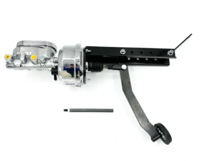 Firewall Mount Power Brake Pedal Assembly w/ 7" Chrome Booster & Master Cylinder - Image 1 of 4