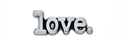 Genuino Origami Búho ESTILIZADO TONO PLATA "AMOR" Flotante DÍA DE SAN VALENTÍN Dije Foto 1 de 2