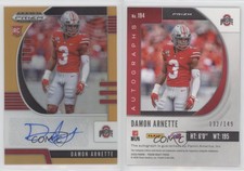 2020 Prizm Draft Picks Rookies Neon Orange /149 Damon Arnette Rookie Auto RC