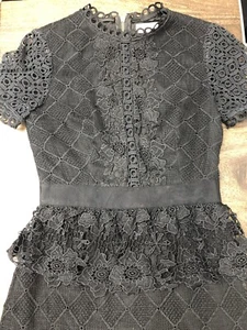 Ted Baker Lace Black Dress Size 1 - Picture 1 of 17