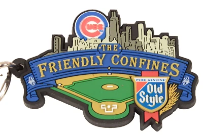 Llavero Chicago Cubs Friendly Confines estilo antiguo cerveza nuevo stock antiguo Foto 1 de 2