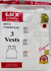 LUX PREMIUM JALI 100% ALGODÓN CHALECO TEXTURIZADO PARA HOMBRE PAQUETE DE 3 PIEZAS - Imagen 1 de 14