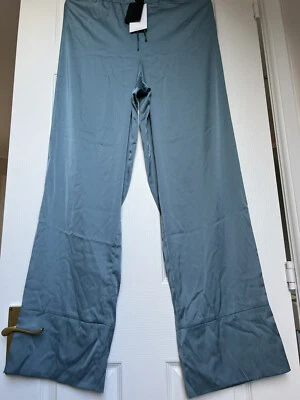 Zara NWT Blue Satin Pajama Lounge Pants Medium - Image 1 of 4