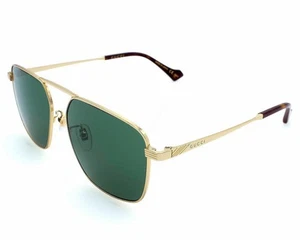 GUCCI Full-Rim Green Lens 57-16-145MM Men's Sunglasses GG0743S 004 - Picture 1 of 3