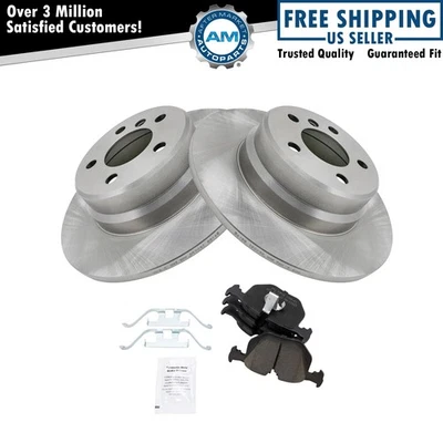 Rear Brake Pad & Rotor Kit Brake Rotor For 2000-2006 BMW X5 - Image 1 of 4