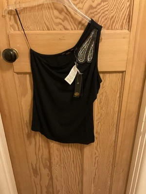 BNWT Peter Golding One Shoulder Sequinned Top Size Large - 34 Inch Bust - Image 1 of 3