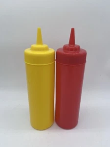 Winco Squeeze Flaschen, 12-Unze, rot & gelb, Medium, Ketchup Senf - Bild 1 von 5