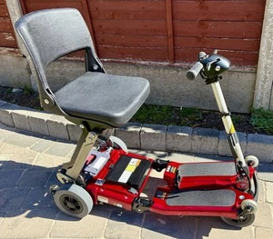FLAME RED LUGGIE FOLDING MOBILITY SCOOTER - Picture 1 of 10