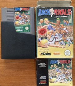 NES ~ ARCH RIVALS ~ Nintendo NES-Q4-AUS Game Cart + Sleeve + Inst + Box Pal A