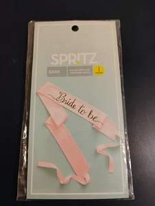 Spritz 'BRIDE TO BE" White Sash with Gold Script Lettering NEW! - Picture 1 of 2