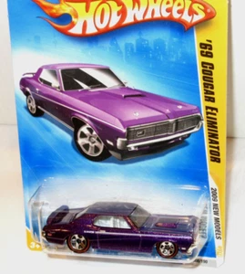 2009 HOT WHEELS WALMART EXCLUSIVE REDLINES ~'69 MERCURY COUGAR ELIMINATOR~ MOC ~ - Picture 1 of 6