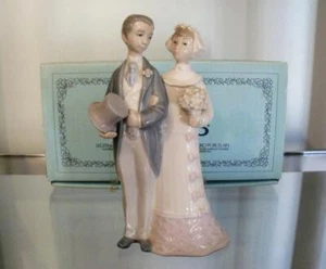 Lladro Porcelana Novia y Novio 4808 con Caja 7 5/8" 1984 - Imagen 1 de 9