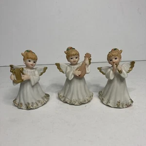 1987 Lefton Angels Playing Musical Instruments 06328 Set of 3 - Picture 1 of 10