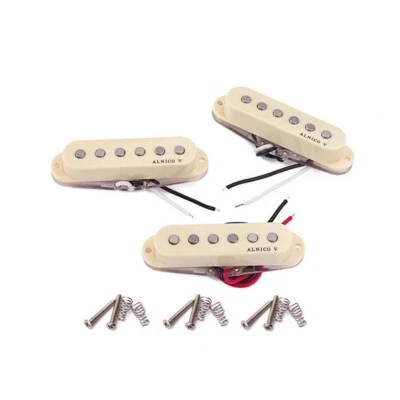 Genuine Alnico 5 Single Coil Pickups SSS Guitar Neck Middle Bridge Sets for ST - Image 1 of 4