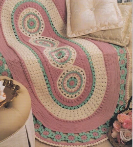 Annie's Crochet Afghan CAROUSELS AFGHAN Pattern Leaflet - Picture 1 of 2