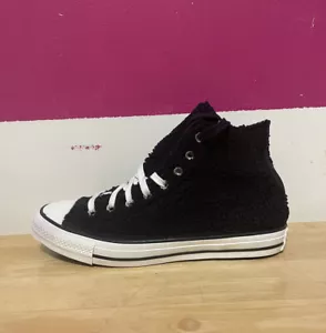 Converse CTAS HI Black Egret Black Cozy Club Men's 8 Women's 10 High Top 170017F - Picture 1 of 12