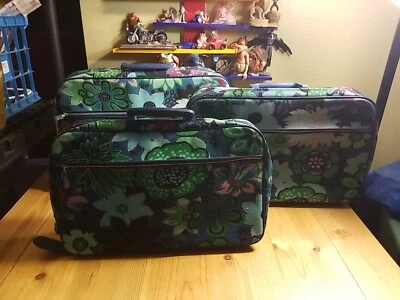  3 ~Bagagem de tecido vintage para aninhamento floral hippie Japão boho - Imagem 1 de 4