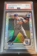 2020 Bowman Chrome Bobby Witt Jr 1st Mega Box Mojo Refractor #BCP25 PSA 8 Royals