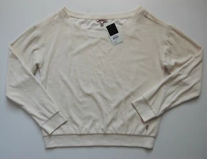 Juicy Couture Women's Boatneck Velour Pullover, Creamy White, Size L, NWT $98 - Picture 1 of 8