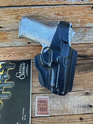 Funda de paleta Gould Goodrich OWB de cuero negro para S&W 4566 4506-1 derecha Foto 1 de 2