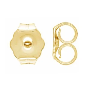 14K Solid Gold Earring Backs Large,Medium Or Small 1 PAIR Butterfly, All Colors - Picture 1 of 3