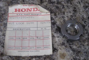 HONDA Genuine Parts LOCK NUT (16mm) 90231-200-010 OEM NOS gl1000 cb750 900 1000 - Picture 1 of 2