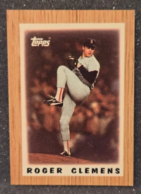 1987 Topps Major League Leaders Minis - #42 Roger Clemens Boston Red Sox NM-MINT - Image 1 of 2