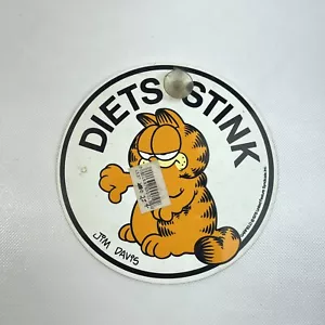 Garfield 1978 Decorazione Parete o Insegna Finestra Auto Diest Puzza Vintage Divertente - Foto 1 di 7