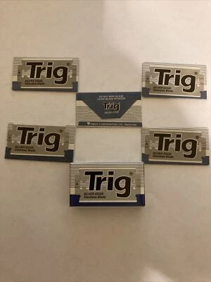 5 hojas de afeitar de doble filo, hoja de acero inoxidable Trig Silver Edge Foto 1 de 2