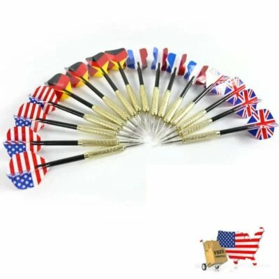 US Steel Tip Darts National Flag Flights Stainless Steel Needle Tip Dart Set HO