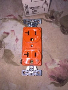 New Arrow Hart IG5362RN Duplex Orange IG Receptacle (20A, 125V) - Picture 1 of 4