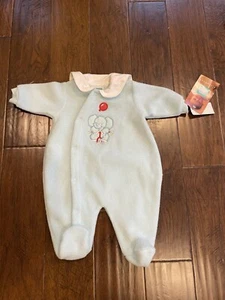 Neu mit Etikett Little Me Strampler blau Fleece wie Elefant 3M - Bild 1 von 9