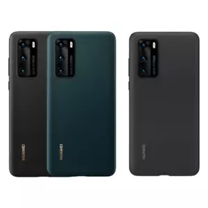 COQUE TÉLÉPHONE HUAWEI POUR P40 | PU OU SILICONE - NOIR OU VERT ENCRE | NOIR - Photo 1/20