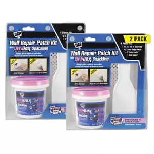 Wall Repair Patch Kit 2-Pack for Drywall Holes & Cracks up to 3 inch Dries White - Picture 1 of 12