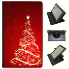 Gorgeous Gold Star Christmas Tree Universal Folio Leather Case For Asus Tablets
