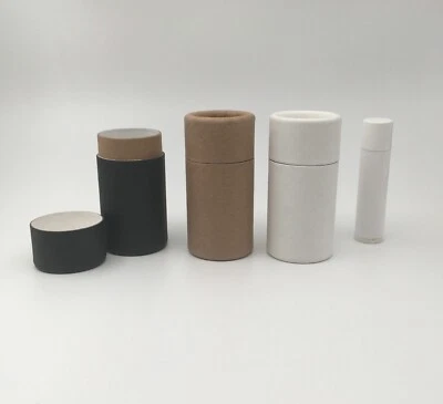 25 Eco Balm Tubes 1.25oz 35g - Kraft Paper Cardboard Push-Up Cosmetics Container - Image 1 of 4