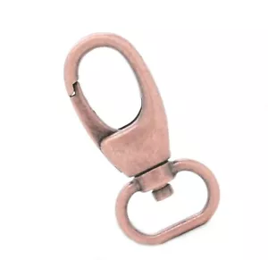 Placa antigua de cobre con clip de correa giratoria con garra de langosta 3/4" 1170-10 - Imagen 1 de 2