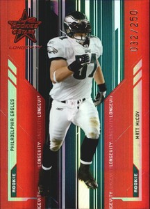 2005 Rookies & Stars Longevity Ruby Eagles Football Card #127 Matt McCoy /250